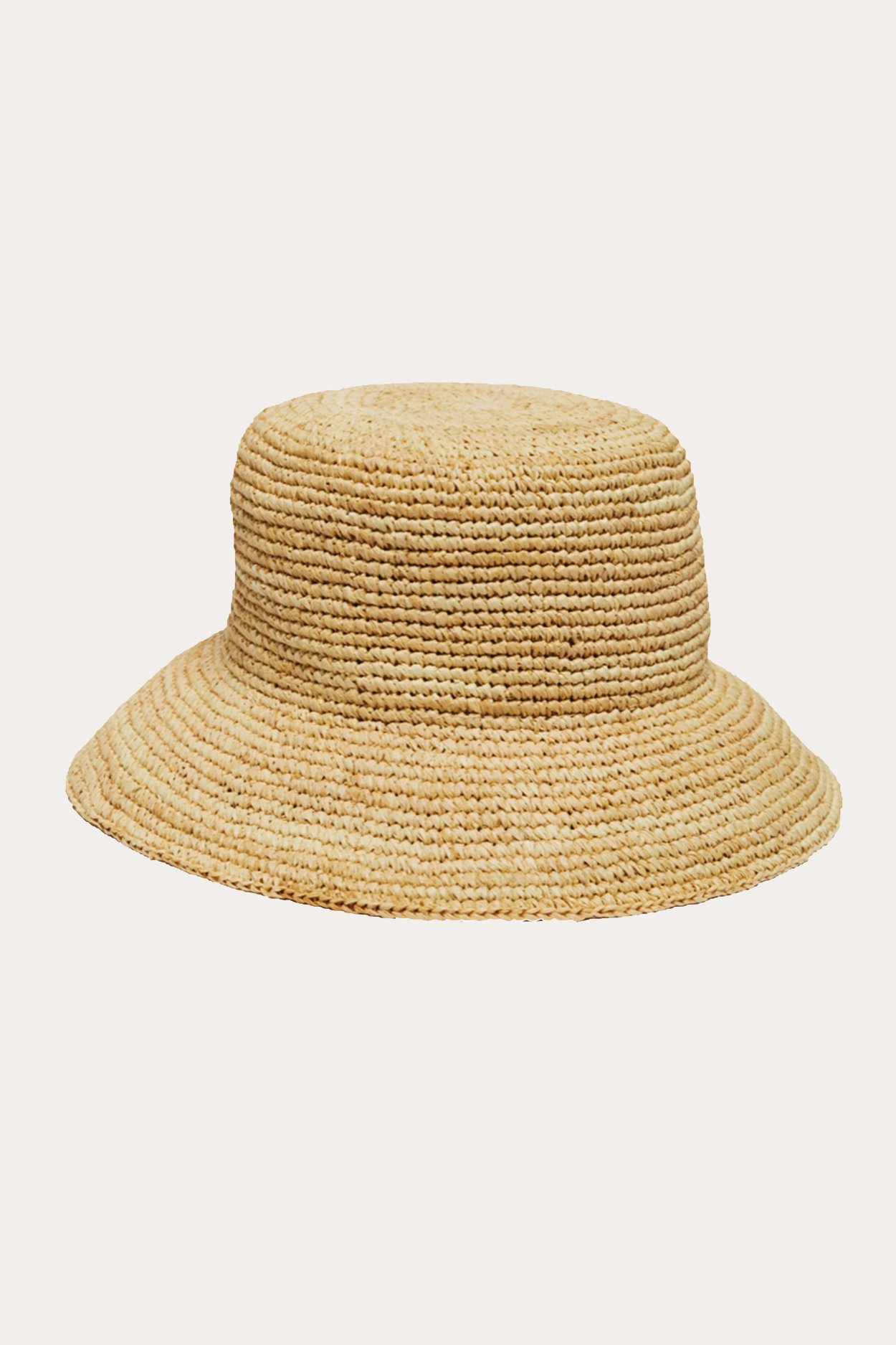 A straw bucket hat